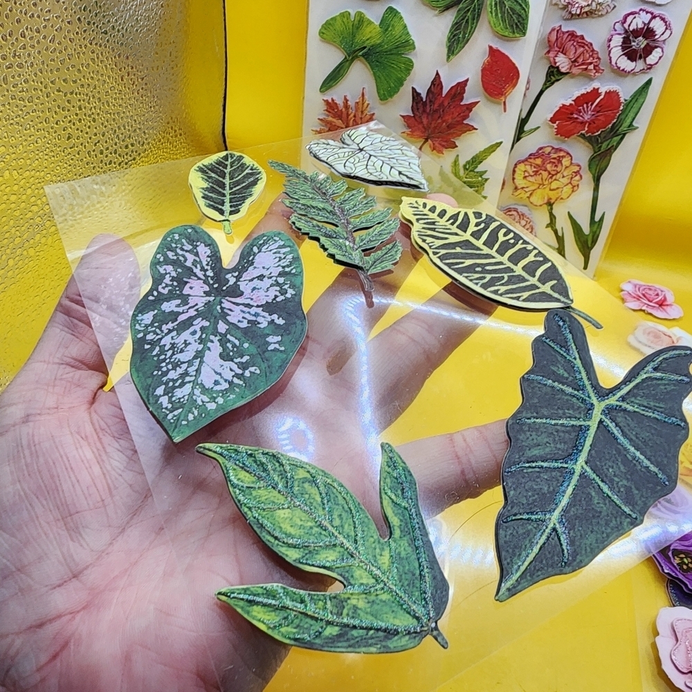 Crafters Square Pop Up Stickers Carnations Flowers Leaves Crafts Scrapbooking - Picture 5 of 6